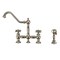 Whitehaus Bridge Faucet W/ Long Traditional Swivel Spout, Cross Handles And Brass WHKBTCR3-9201-NT-PN - alternate 1
